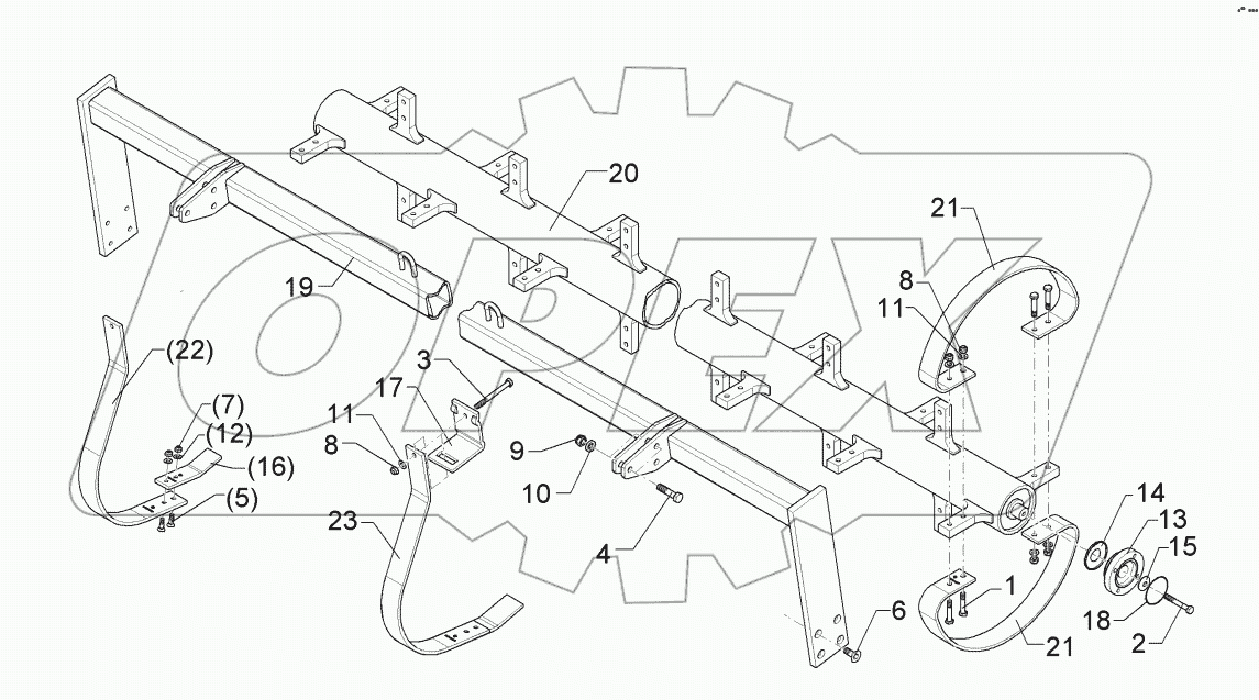 62210012 Flexring roller