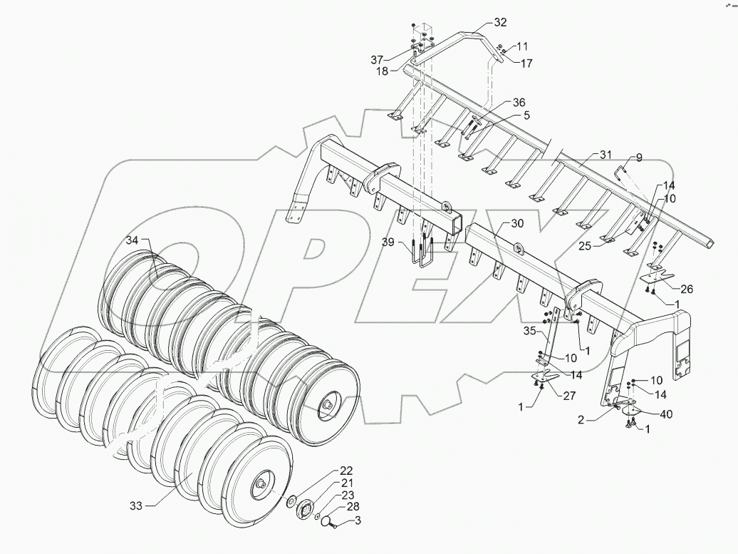 62210380 Packer profile roller