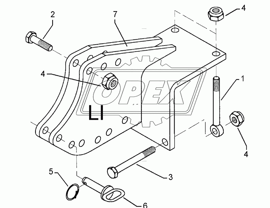 Wheel bracket 70x30 LI Topas 140