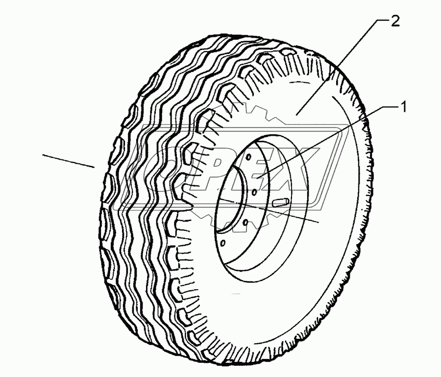 Wheel 5/94/140 D14	185R14 D650x188 4PR