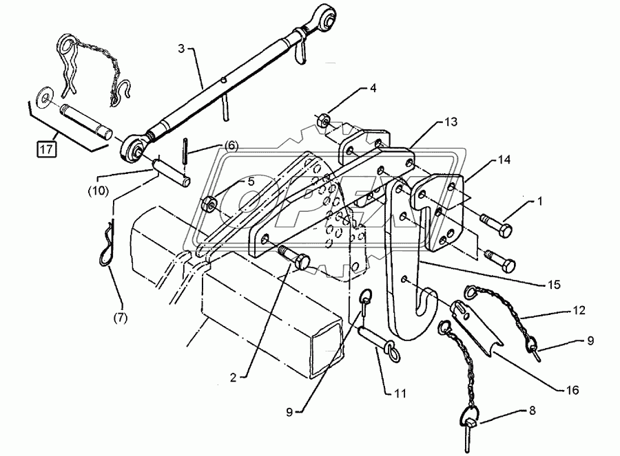 Three point linkage KAT2 Topas 140 A