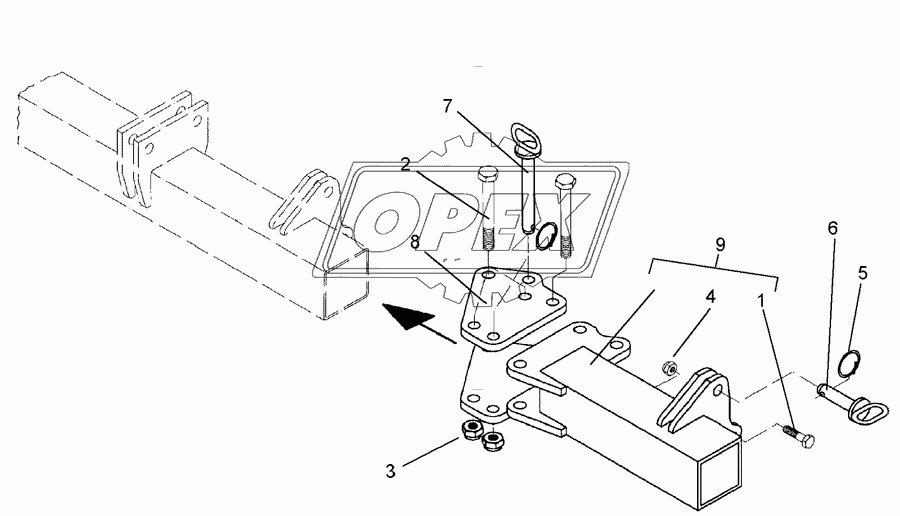 Bracket for outer disc LI 80x80 SM9