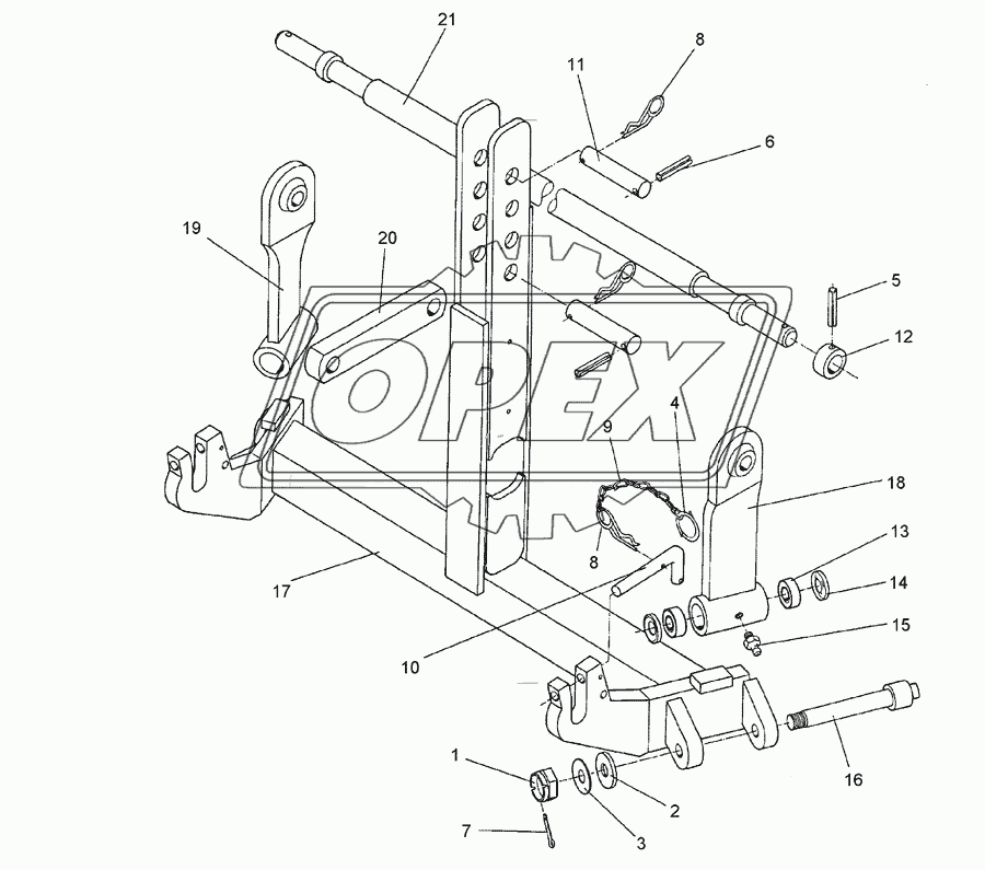 Push-linkage device KAT2