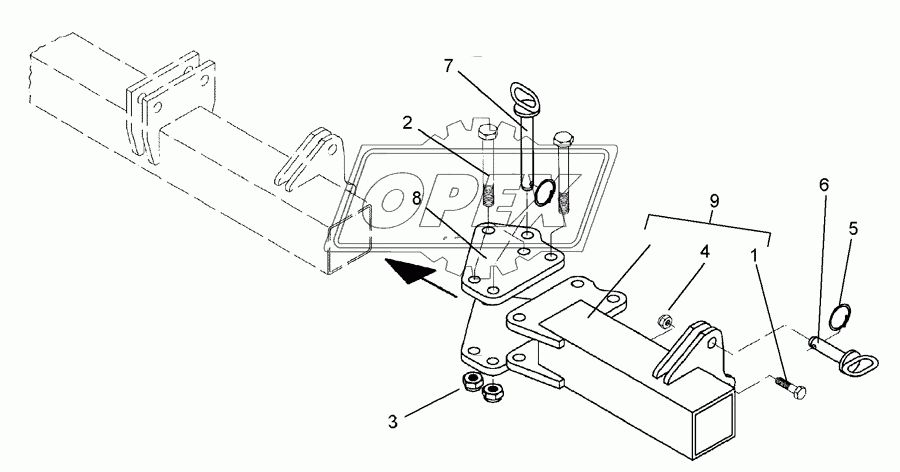 Bracket for outer disc LI 80x80 SM9