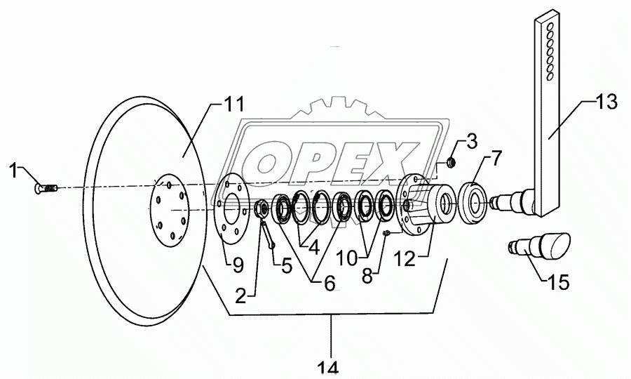 Hollow disc LI D450 Smaragd 9