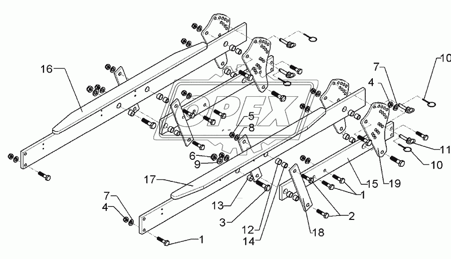 Carrier, 1 pair 120x1795-100x20 SM9K-D600