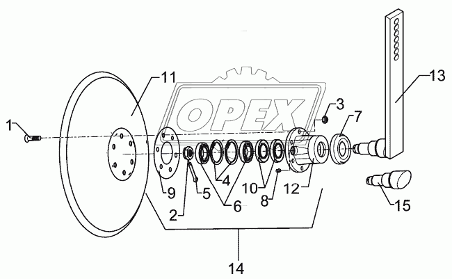 Hollow disc LI D450 Smaragd 9