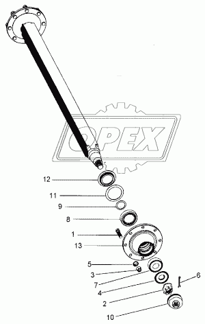 Running axle GS7008  55.67.001.014