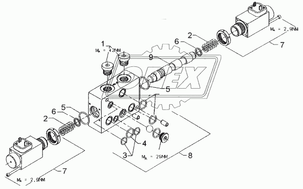 Valve 6/3 LD8SE4D2525