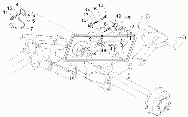 HY-assembly lift linkage DZ 90x450