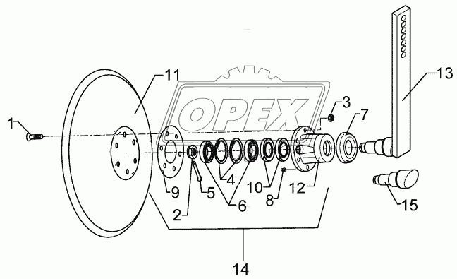 Hollow disc LI D450 Smaragd 9