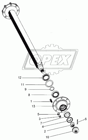 Running axle GS7008  55.67.001.014