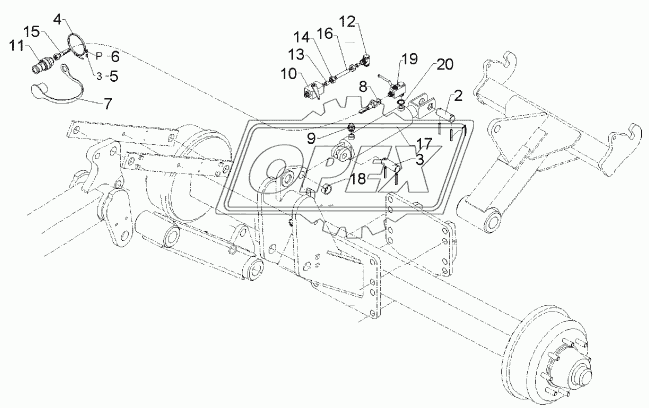 HY-assembly lift linkage DZ 90x450