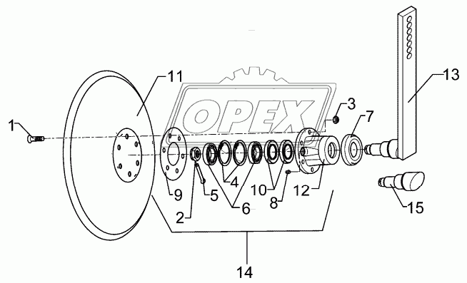 Hollow disc LI D450 Smaragd 9