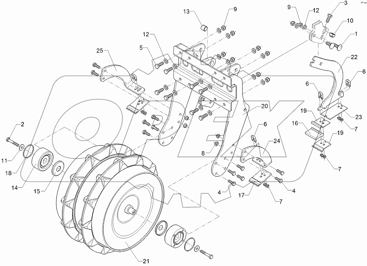  68310003 Trapeze packer roller