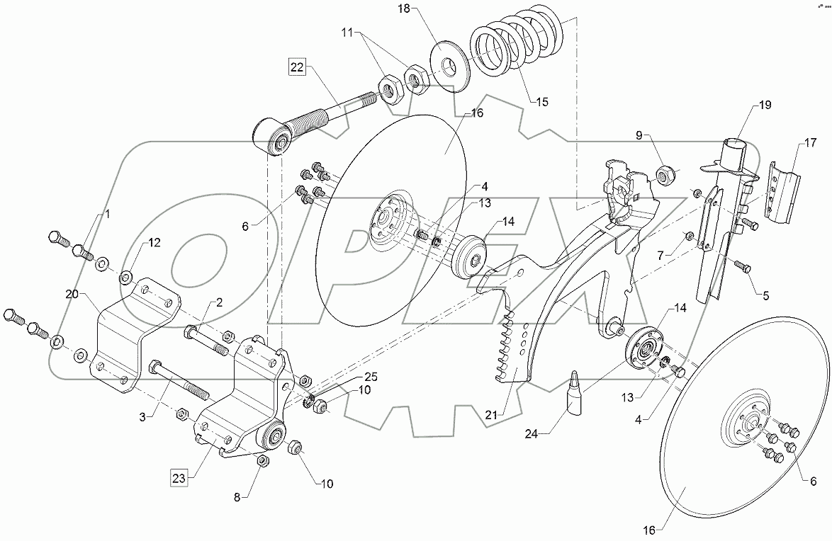  68310068 Double disc coulter