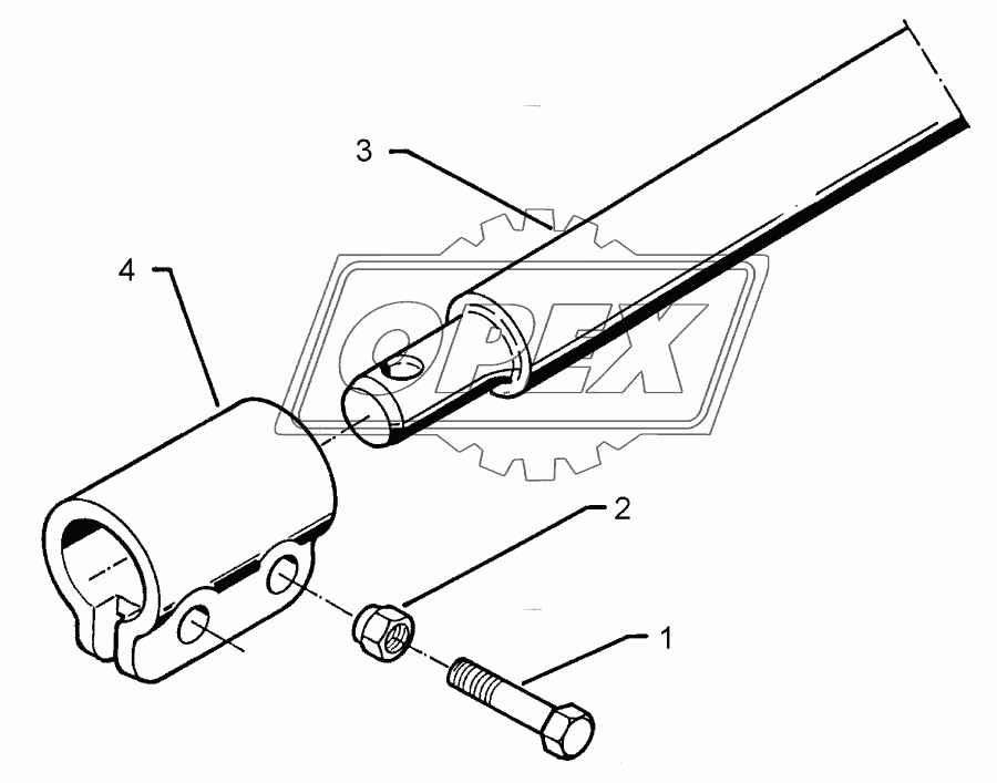 Lower link connection D68/68 L3 Z3/91