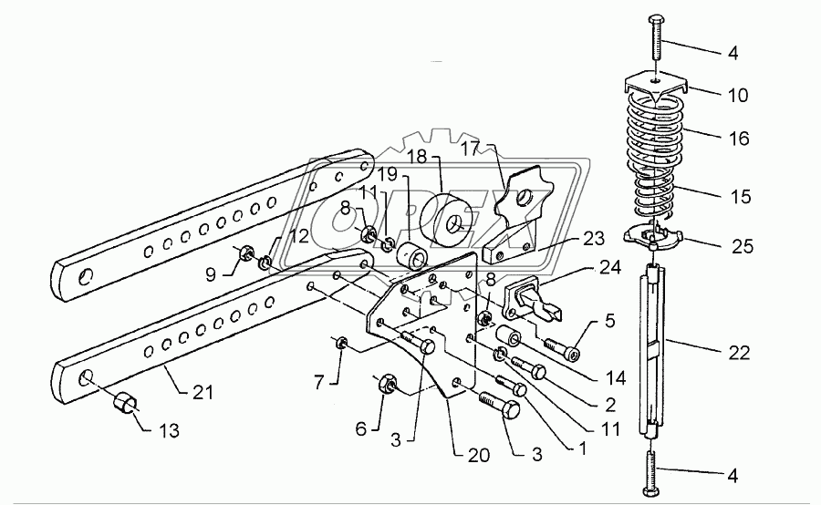 Trip device with roller 80x35-V