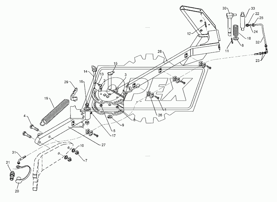 Attachment arm E2V