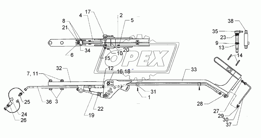 Attachment arm E1V