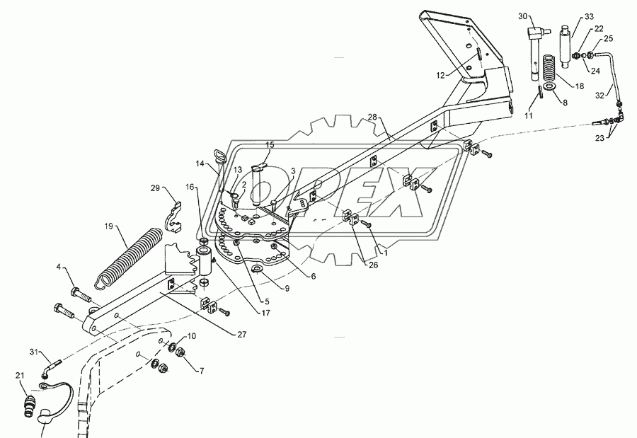 Attachment arm E2V