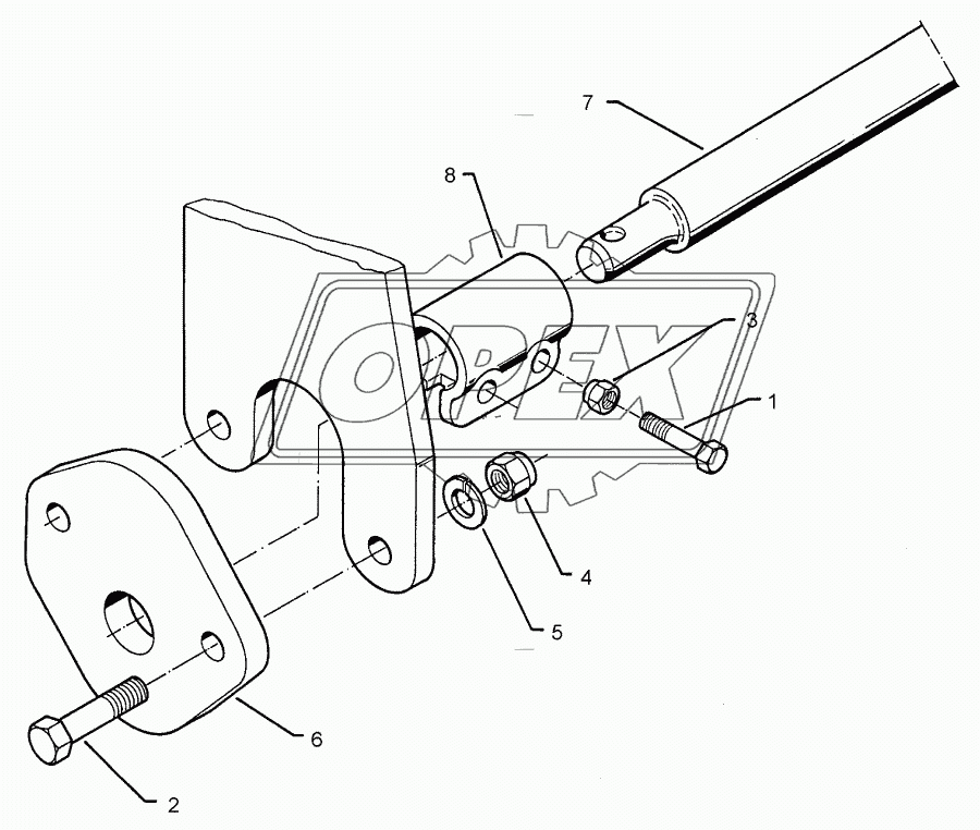 Lower link connection E55 L2 Z2