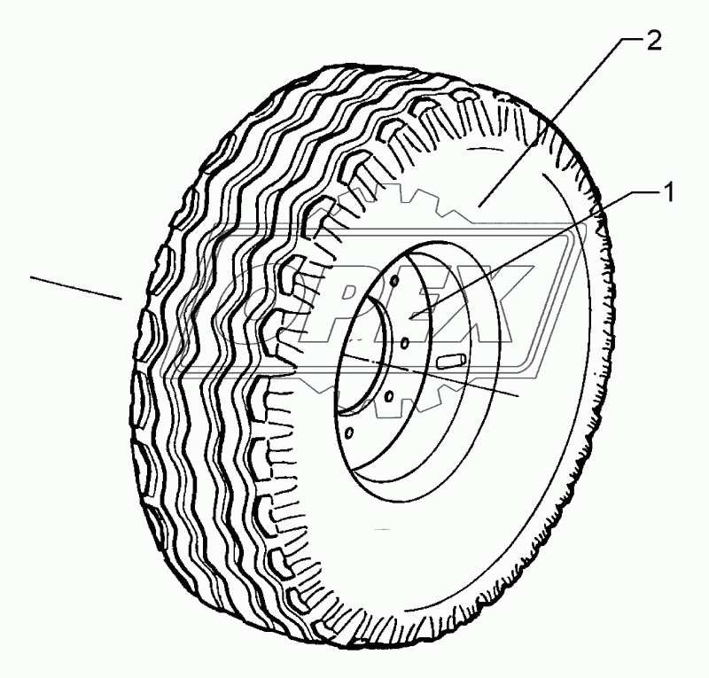 Wheel 5/94/140 D14	185R14 D650x188 4PR