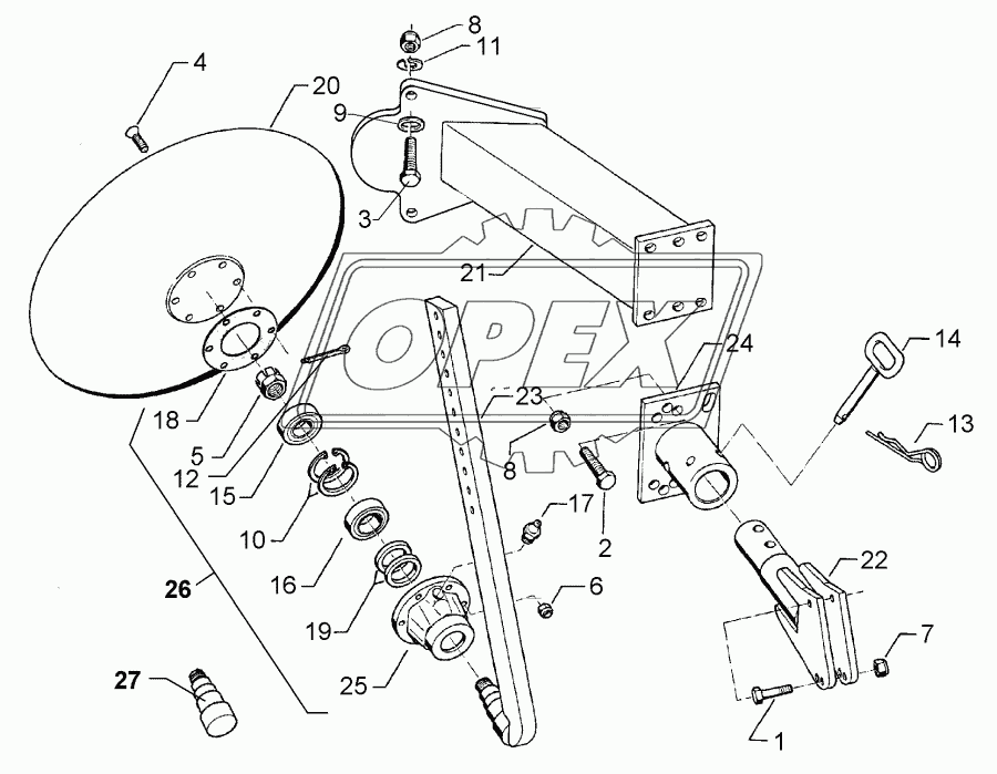 Headland attachment disc GPS-E5/6-D530