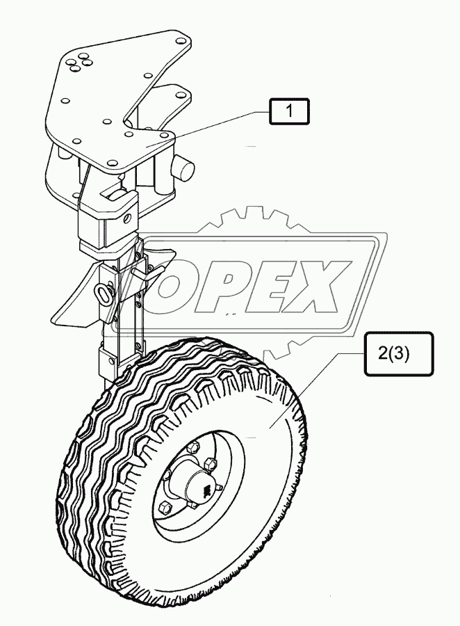 Depth wheel E5+E6 195R15 555lg