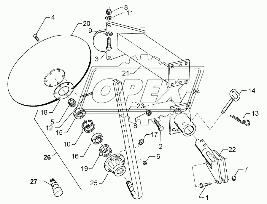 Headland attachment disc GPS-E5/6-D530