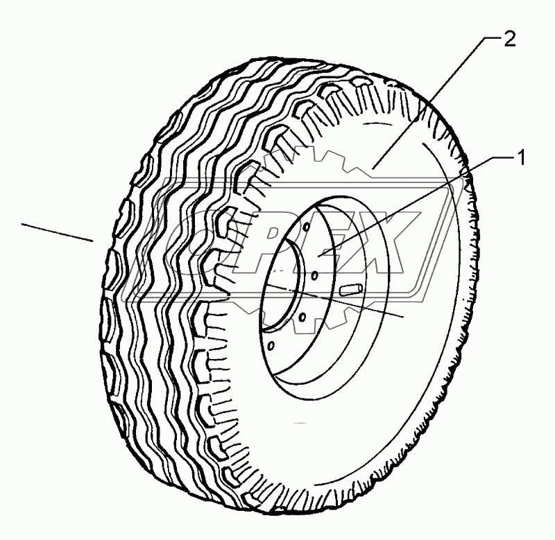 Wheel 5/94/140 D14	185R14 D650x188 4PR