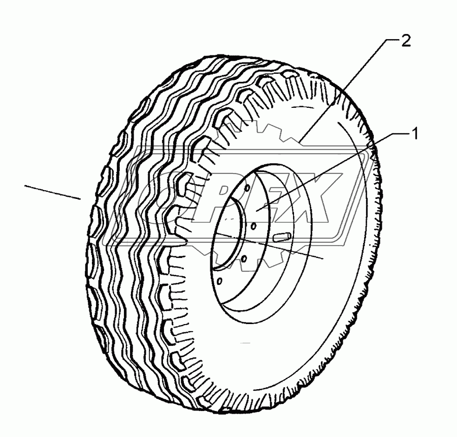 Wheel 5/94/140 D14	185R14 D650x188 4PR