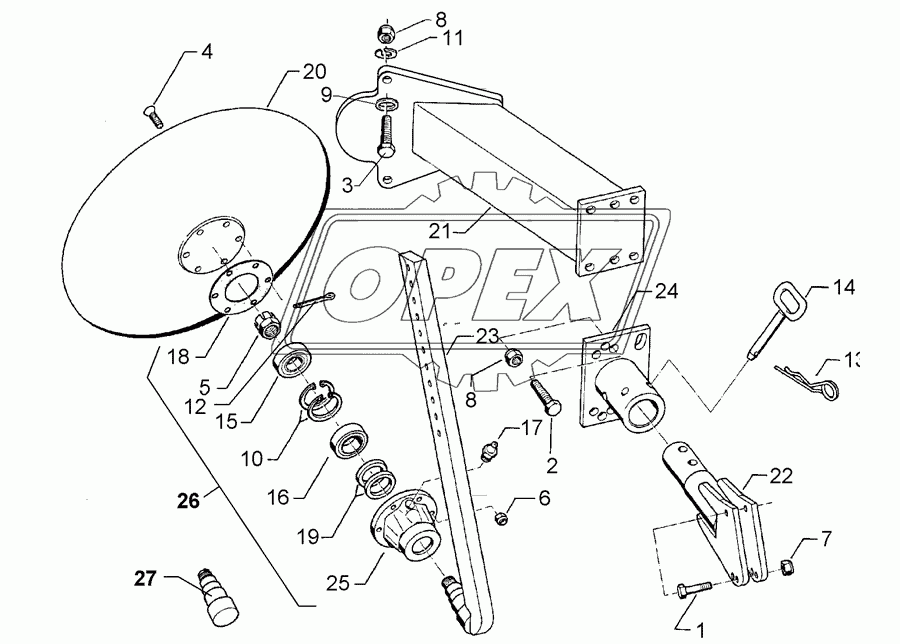 Headland attachment disc GPS-E5/6-D530