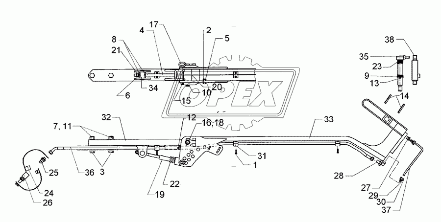 Attachment arm E1V