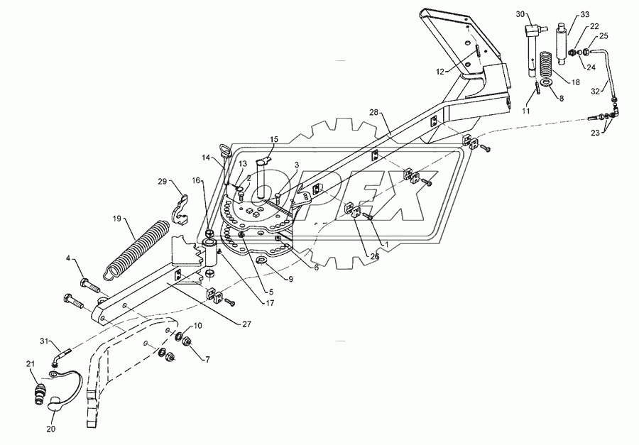 Attachment arm E2V