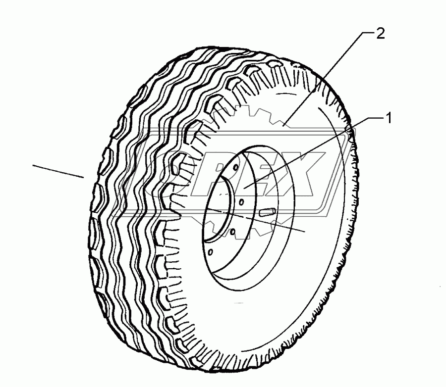 Wheel 5/94/140 D14	185R14 D650x188 4PR