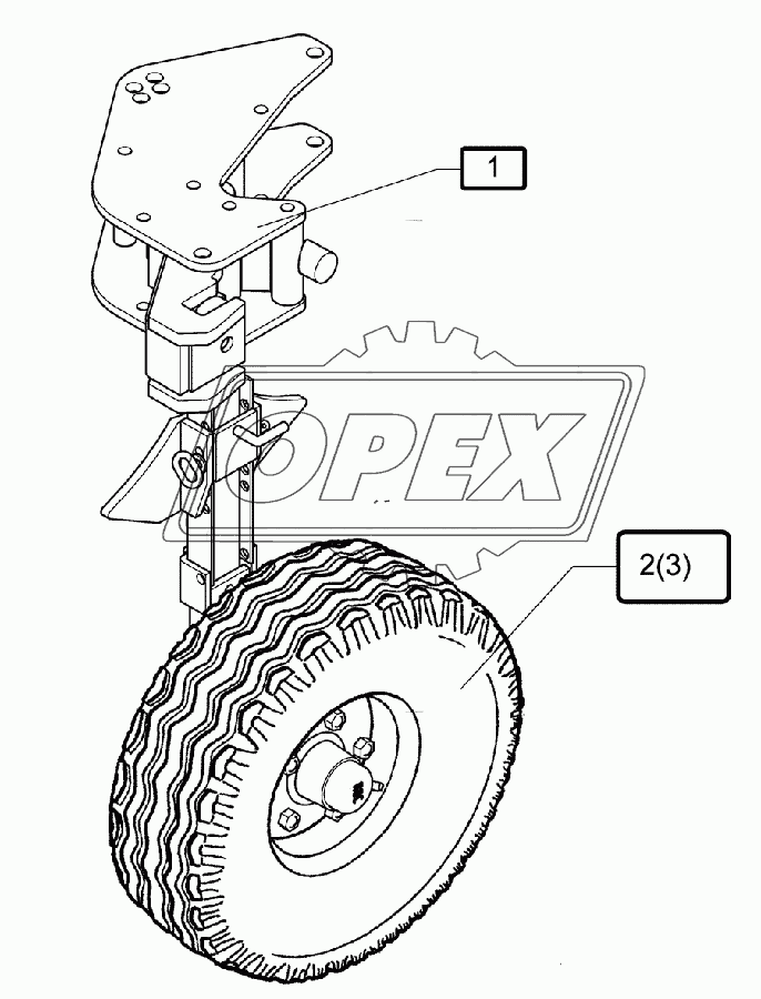 Depth wheel E5+E6 195R15 555lg