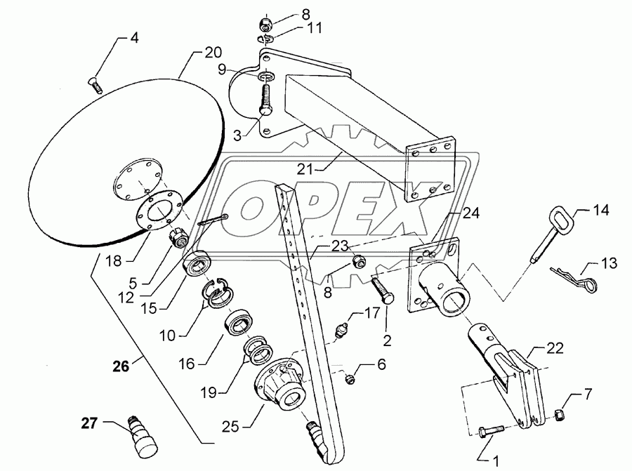 Headland attachment disc GPS-E5/6-D530