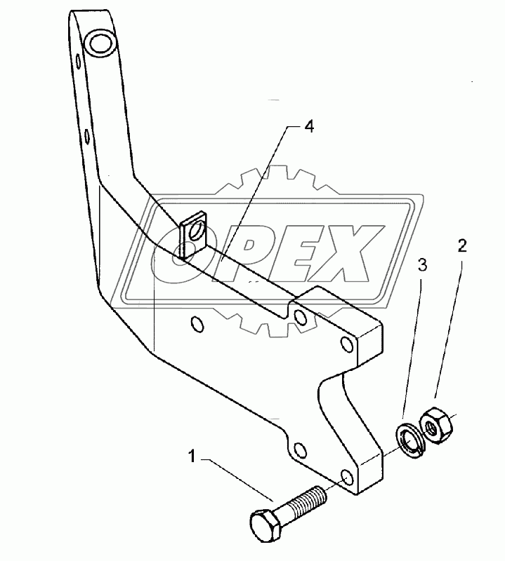 Bracket E5/E6 D16/140x57,5 kpl.