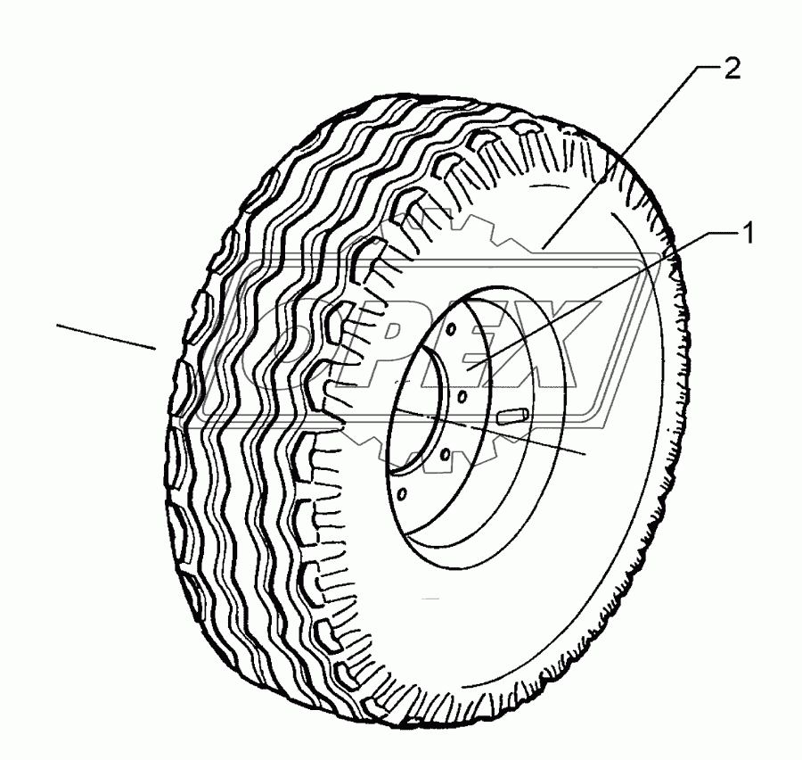 Wheel 5/94/140 D14	185R14 D650x188 4PR