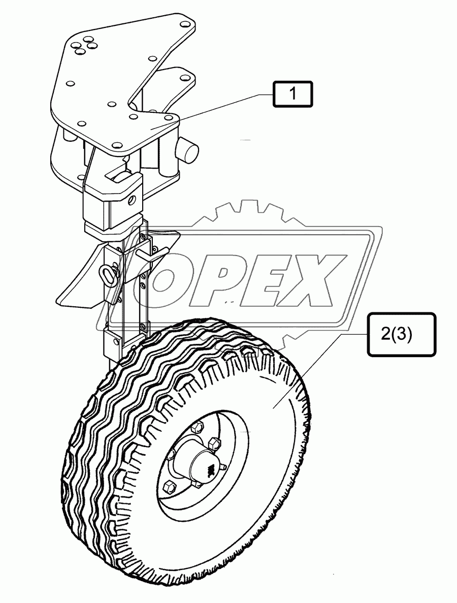 Depth wheel E5+E6 195R15 555lg