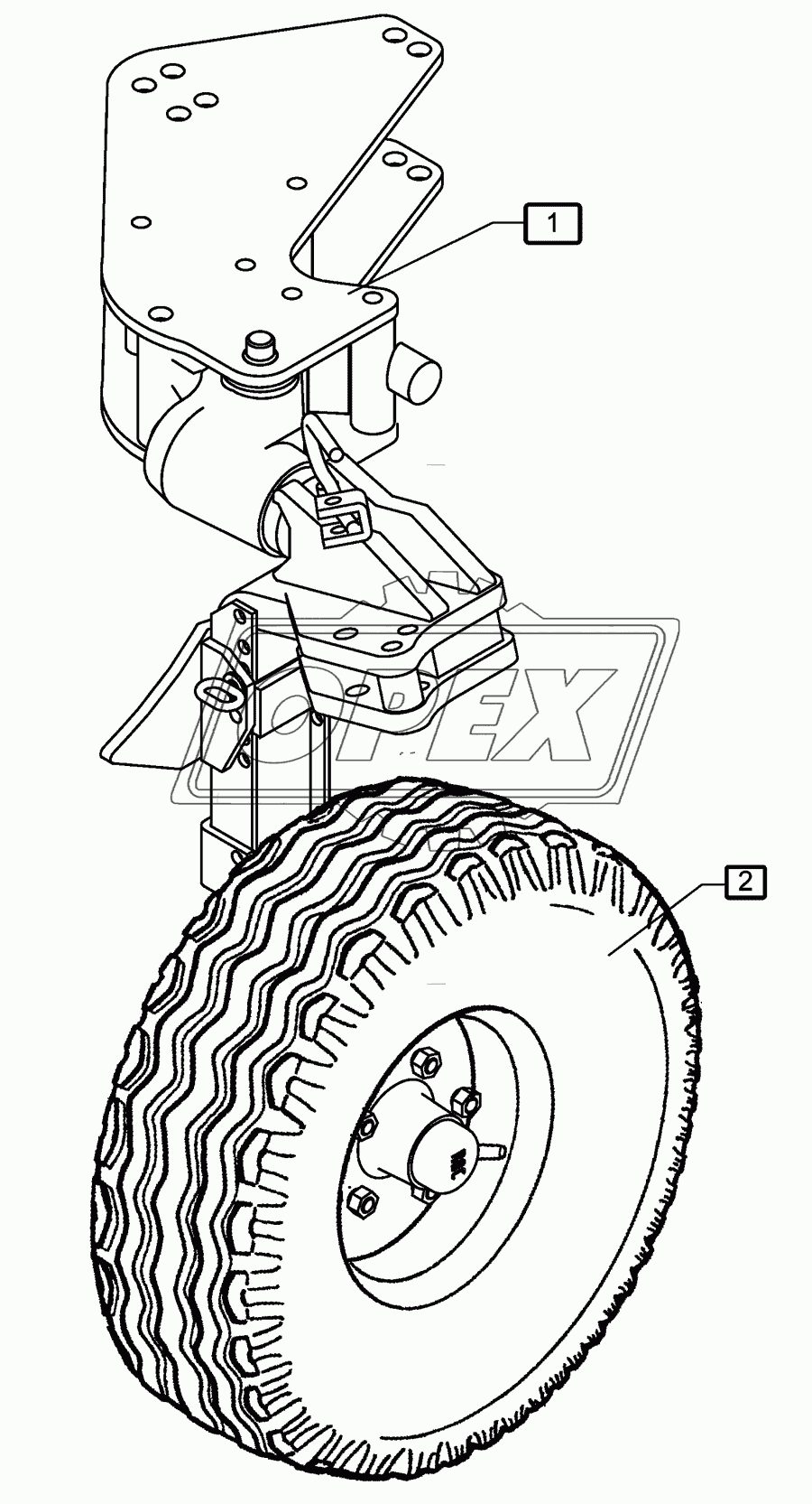 Uni-wheel E5+E6 10.0/80-12 D710x264