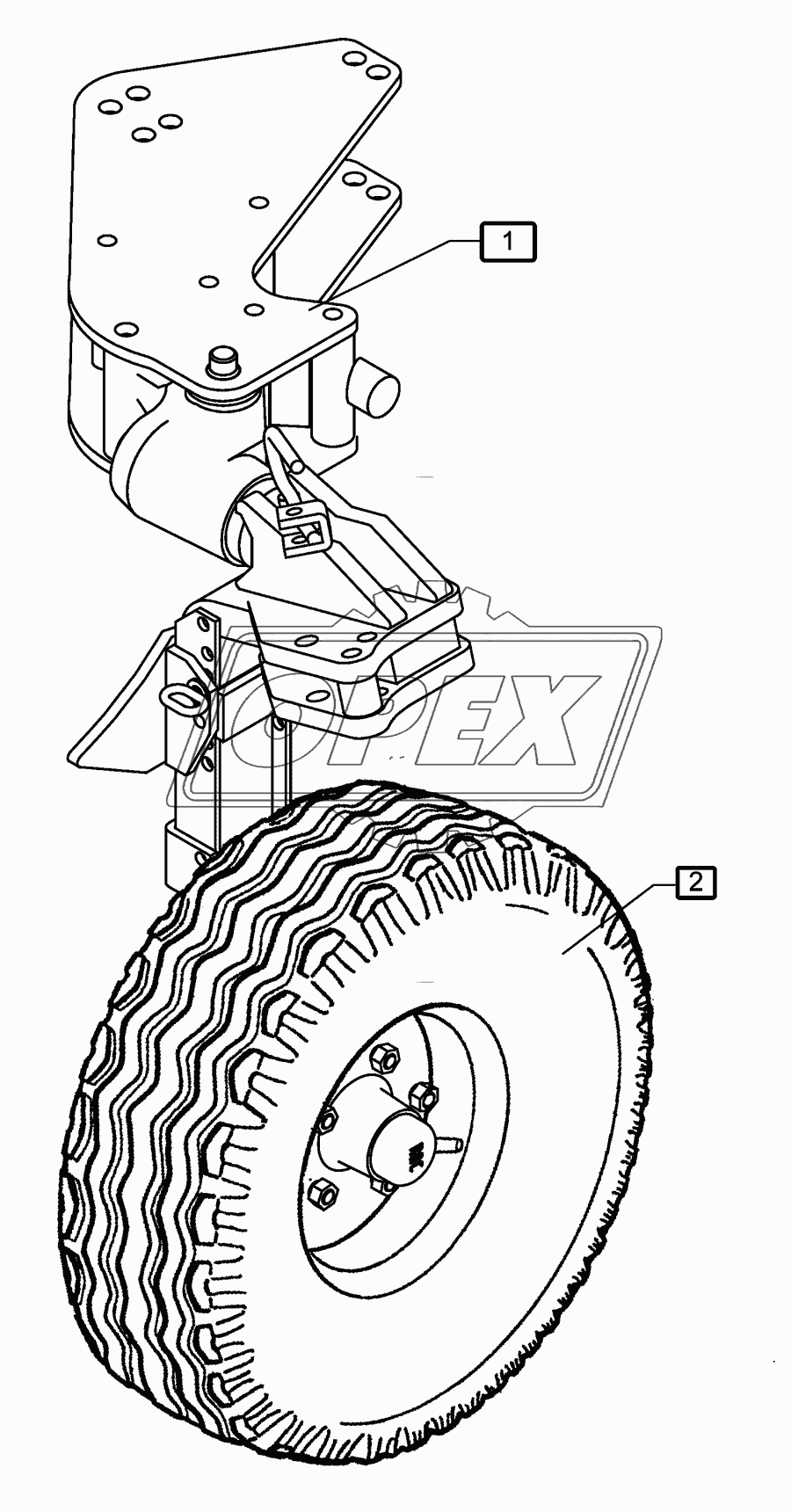 Uni-wheel E5+E6 13.0/55-16 D770x336