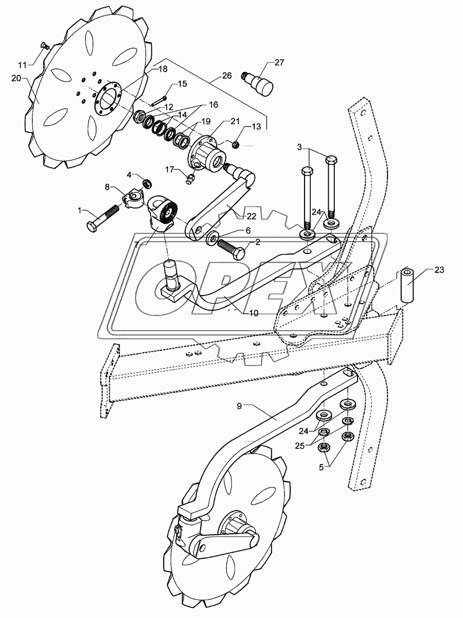 Disc coulter E5/6 D500-M Z-40Z