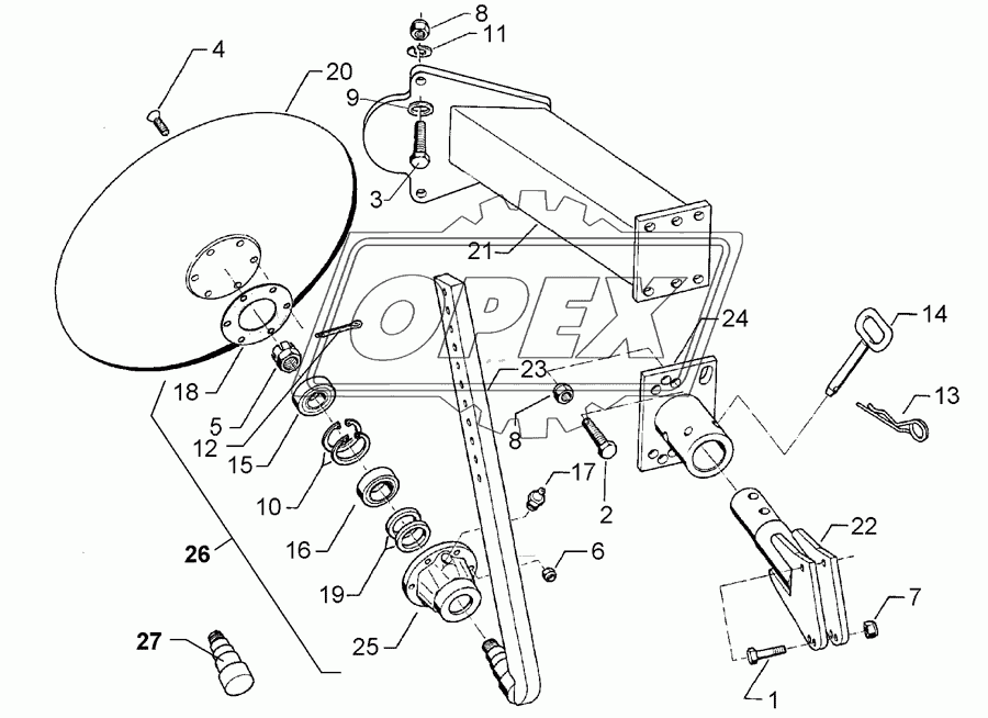 Headland attachment disc GPS-E5/6-D530