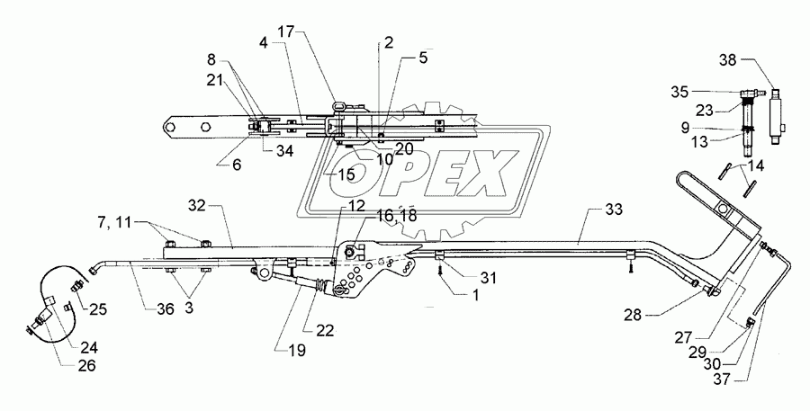 Attachment arm E1V