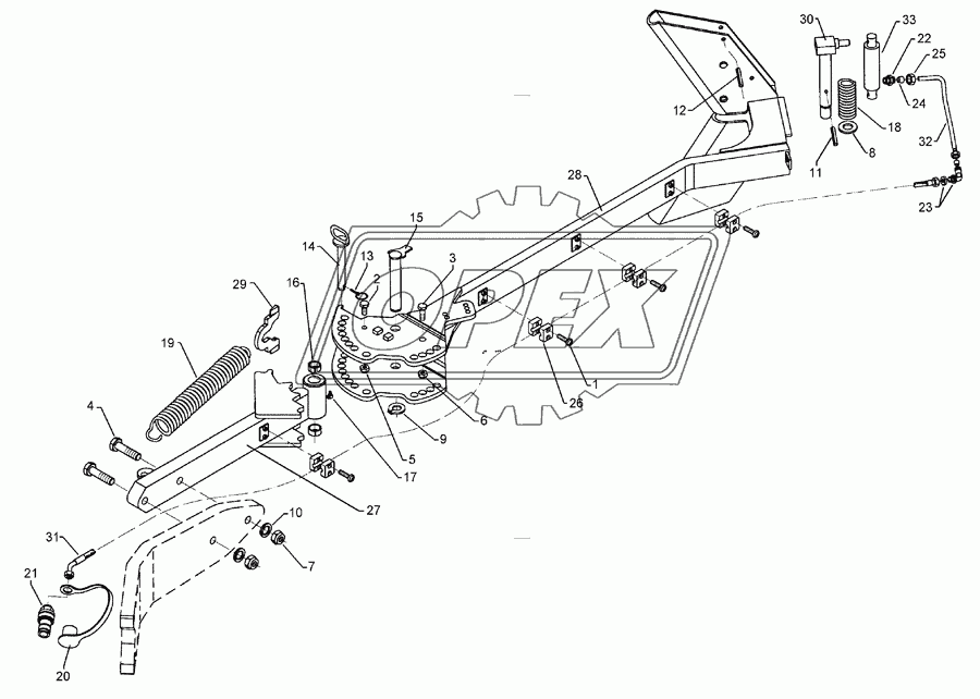 Attachment arm E2V