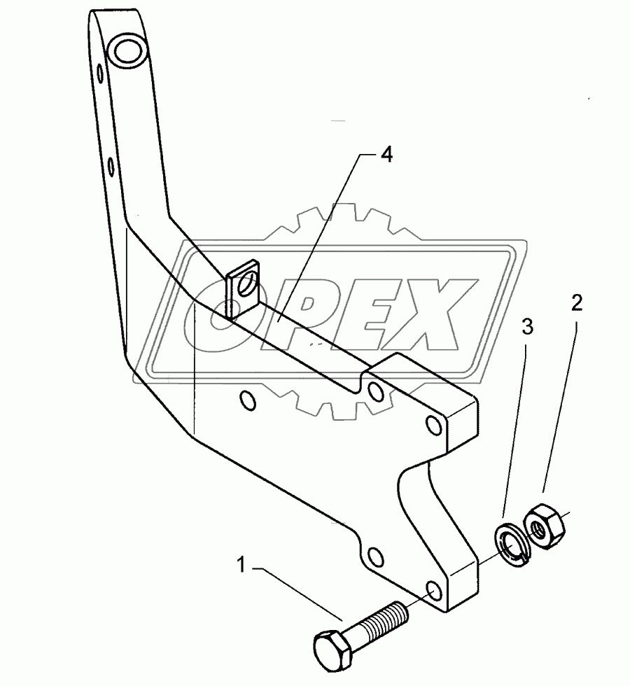 Bracket E5/E6 D16/140x57,5 kpl.