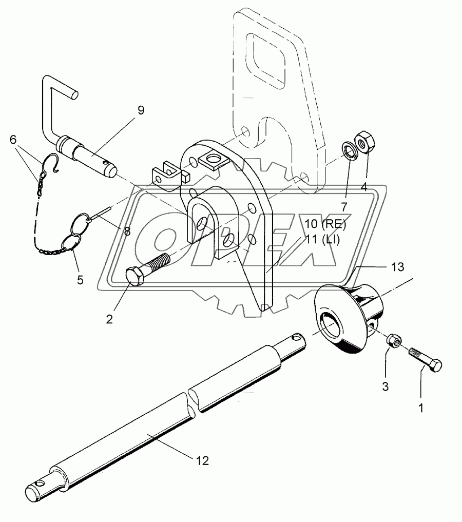 Lower link connection E55F L2 Z2