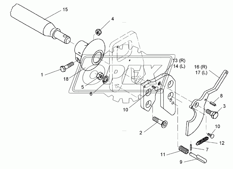 Lower link connection E55FH L3 Z2